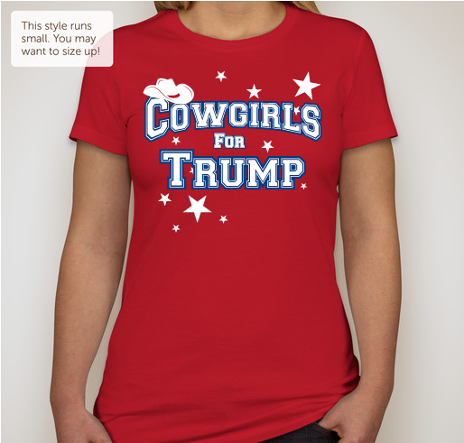 Cowgirls For Trump  Ladies Favorite Tee  “Slim Fit”    Red