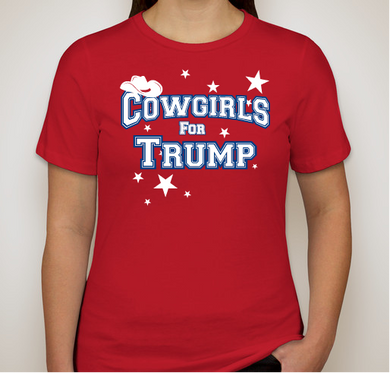 CowgirlsForTrump Ladies Favorite Tee  “Relaxed Fit” Red
