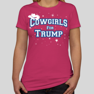 Cowgirls For Trump Ladies Favorite Tee “Relaxed Fit” “Berry”