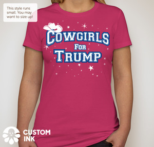 Cowgirls For Trump Ladies Favorite Tee “Slim Fit”  Berry