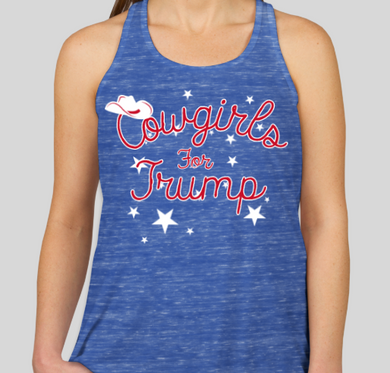CowgirlsForTrump “Blue Marble” Ladies Flowy Tank Top “Relaxed Fit”