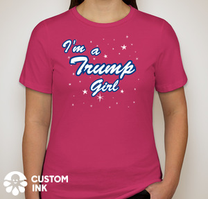 “I’m a Trump Girl”  Ladies Favorite Tee “Relaxed Fit”  Berry